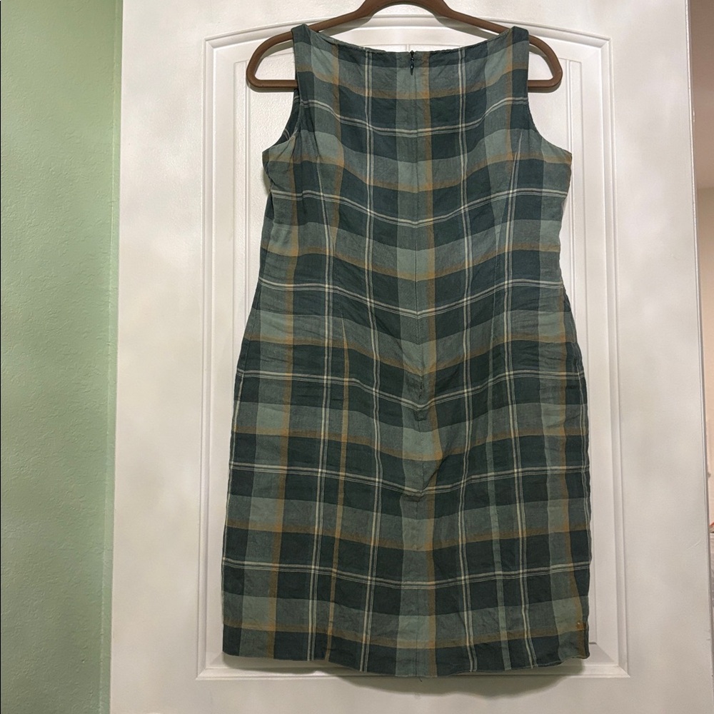 Ralph Lauren Plaid Linen Mini Dress - Picture 3 of 6